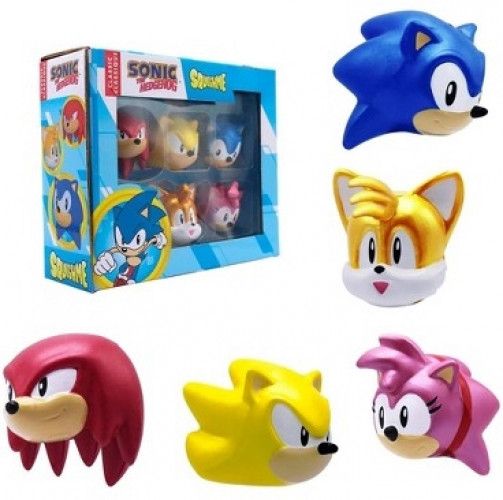Just Toys Sonic the Hedgehog Squishme Set - Classic Sonic & Friends