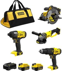 Stanley SFMCK469M2-QW Combikit 4 machines - 18V - 2 Accu's - Incl. tas