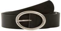 Tom Tailor TTRUBY leren riem met ovale gesp - Maat 90 - black uni