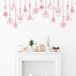 Ambiance Sticker Kerstmis Merry Christmas zelfklevende stickers Kerstmis decoratie feestjes voor slaapkamer en woonkamer kerstslinger rood - H 70 x B 175 cm