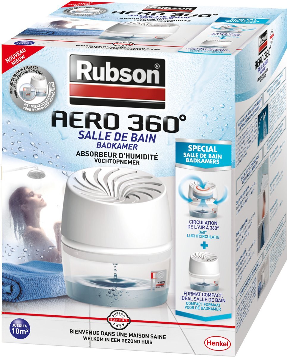 RUBSON Aero 360 Badkamer Vochtopnemer Vochtvanger Vochtwering - 450 Gram