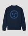Olaf Pull Bleu Foncé Homme Coton XL