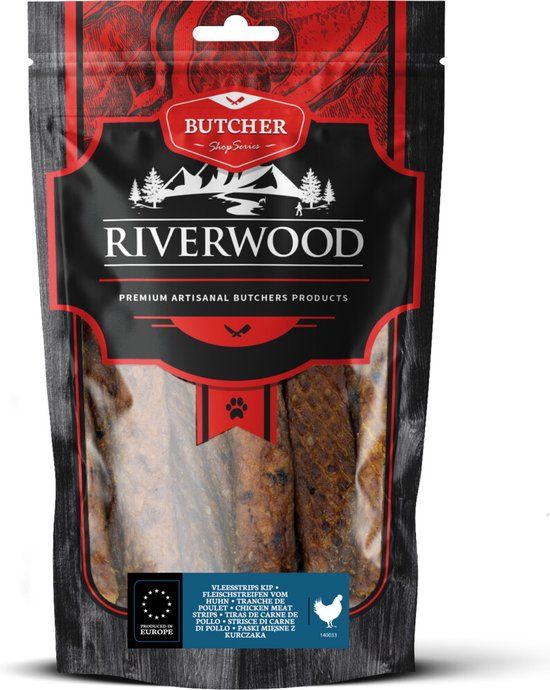 Riverwood Vleesstrips Kip 150 gr