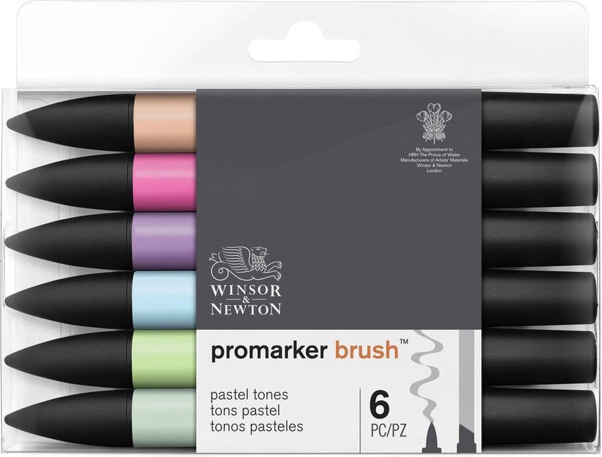 Winsor & Newton promarker brush™ Pastel tones 6 set
