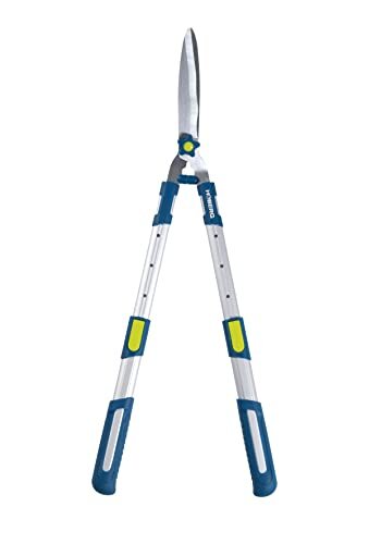 Hoberg telescopische heggenschaar | 4 stappen verstelbaar, 67-83 cm, getande messen, koolstofstaal | anti-slip greepvlakken, gewrichtsvriendelijke stootbuffers