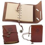 PARENCE. Retro Vintage Reisnotitieboek 15x10 cm – Nep Leren Dagboek en Notitieboekje – Reserve Ringverpakking – Compact formaat – Bruin
