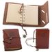 PARENCE. Retro Vintage Reisnotitieboek 15x10 cm – Nep Leren Dagboek en Notitieboekje – Reserve Ringverpakking – Compact formaat – Bruin