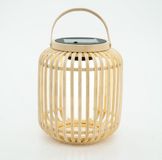 EGLO Marliano Lampe de table solaire d'extérieur - Énergie solaire - LED - 24 cm - Marron/Noir/Blanc - Bois