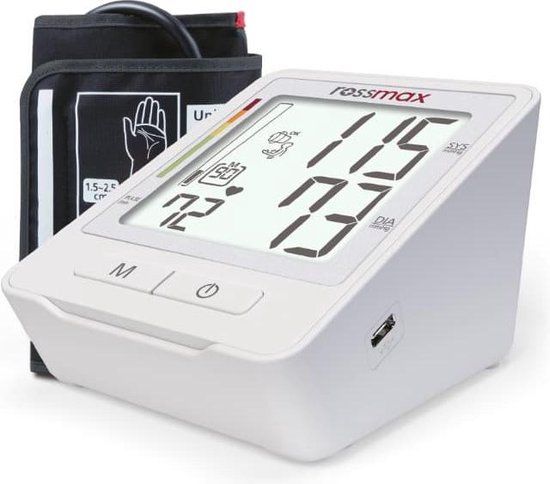 Rossmax Z1 Bovenarm Bloeddrukmeter - Klinisch gevalideerd - Hartslagmeter - Geheugen - Manchet 22-40 cm