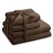 AmeliaHome Handdoekenset bruin, 2 handdoeken 50 x 100 cm en 2 douchehanddoeken 70 x 140 cm, 100% katoen, kwaliteit absorberend, chocolade amari