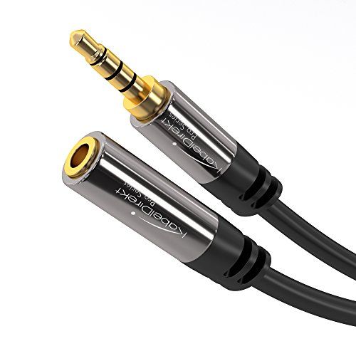 KabelDirekt Headset verlenging - 7,5 m - (stekker 3,5 mm > bus 3,5 mm, 4-polig) - PRO Series