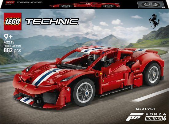 LEGO Technic Ferrari 488 PISTA Auto Speelgoed voor Kinderen en Decoratie 42235
