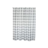 MSV Douchegordijn Begonia Polyester 180x200cm Wit/Bruin