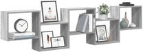 vidaXL Étagère murale cube 5 compartiments bois traité gris chêne sonoma