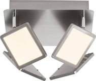 Brilliant Uranus LED Spotrondell 4flg ijzer / wit easyDim