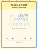Trace Icecat Trace & Write: Numbers 1-25 Workbook for Kids
