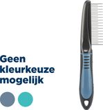 Trixie Combi Kam - Ontklitkam voor Hond en Kat - Blauw - Kunststof - 22 cm