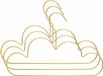 Atmosphera Kledinghanger Wolk - 12x - goud - Enfants