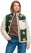 Superdry - Fleece Onion Quilt Hybrid Jas - Dames - Gewatteerde jassen - Khaki Aztec - Maat XS