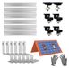 Système de montage de panneaux solaires pour toits en tuiles, aluminium, pour 2 modules, adapté aux tuiles d'une épaisseur de 30-35 mm