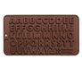 PARENCE. - Lettervorm voor de bereiding van de taart - alfabet van A tot Z, taartdecoratie, zelfgemaakte chocolade, snoep, wafels (21,5 x 11,5 - bruin)