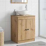 Maison Exclusive Armoire de salle de bain - Bois stratifié, chêne artisanal, dimensions : 54 x 41 x 70 cm