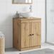 Maison Exclusive Armoire de salle de bain - Bois stratifié, chêne artisanal, dimensions : 54 x 41 x 70 cm