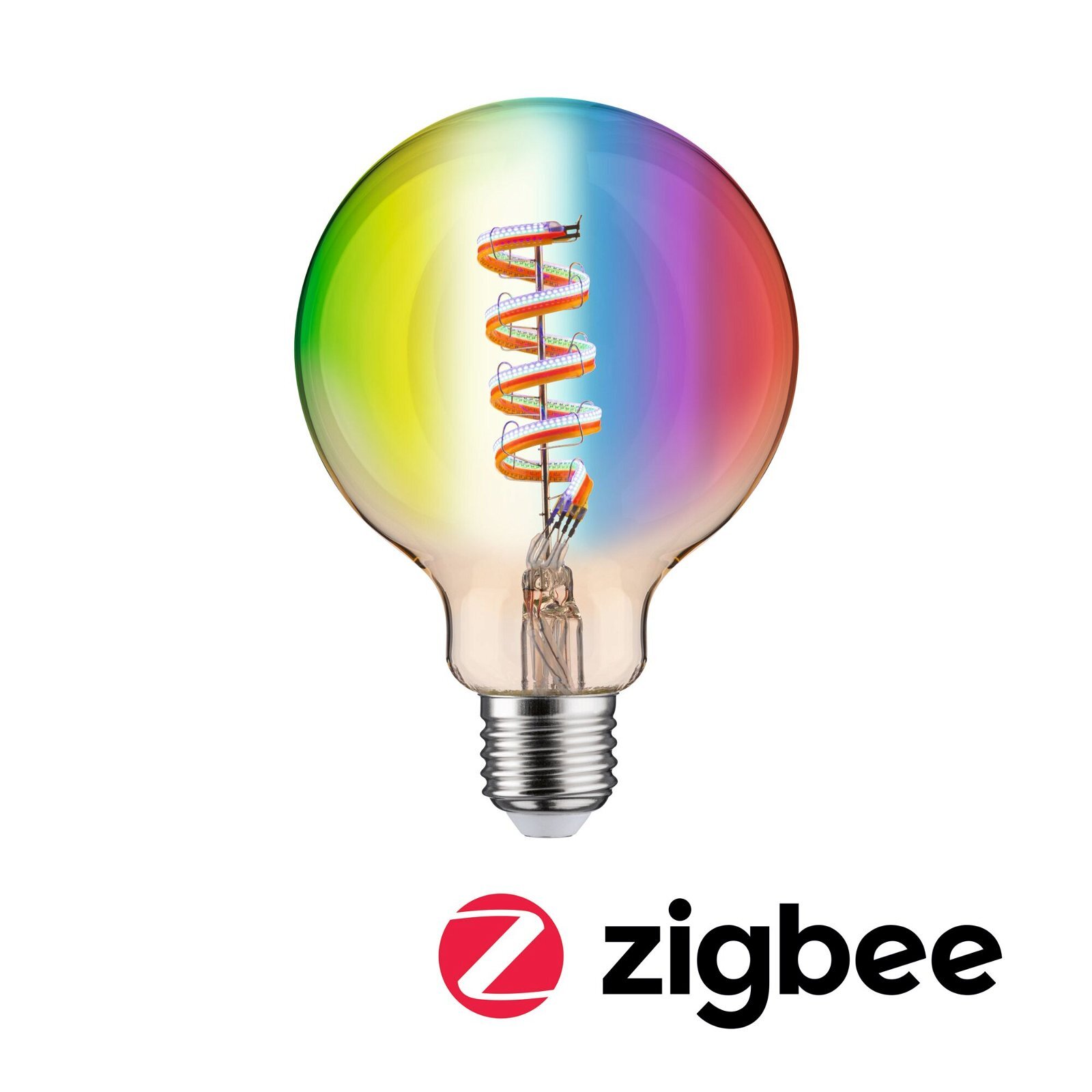 Paulmann Paulmann Filament 230 V Smart Home Zigbee 3.0 LED Globe G95 E27 470lm 6,3W RGBW+ dimbaar Goud