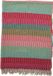 Bloomingville Plaid Isnel - 160x130cm - vert, rose, bleu rayé - coton recyclé