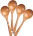 Suuwwn Cuillères en bois naturel, Set de 4