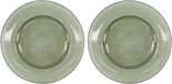 House Doctor Bord Rain groen glas 27cm - 2 stuks