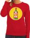 Bellatio Decorations Shoppartners Bv Foute kersttrui / sweater Merry Chrismas Wine rood voor dames - Kersttrui voor wijn liefhebber XS