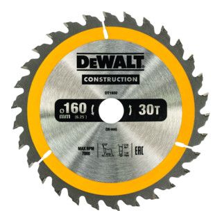 DEWALT Cirkelzaagblad Handcirkelzaag 160/20 mm 30WZ DT1932-QZ