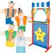 Colorbaby Cucu Show Theaterset, poppen, 25 cm, 4 poppen, sprookjesfiguren, zacht en veilig materiaal, kinderspeelgoed, voor groepsspellen of familietijd (39169)