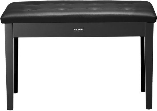 VEVOR Pianokruk 750 X 355 X 490 mm, Pianobank, Pianostoel met Hoogwaardige Bekleding, Opbergvak voor Muziekboeken, Houten Pianobank, Krukzitting, voor Kaptafel en Woonkamer