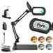 Lampe de bureau loupe LED, grossissement 10x, 5 modes de couleur, rectangulaire