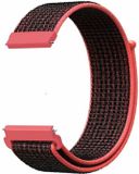 By Qubix Qubix - Sport Loop Nylon Bandje voor Garmin Approach S12/S40/S42 - Rood/Oranje - 20mm