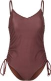 PIECES - PCBAOMI RUCHING SWIMSUIT BC - Meisjes - Badpakken - Deep Mahogany