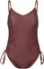 PIECES - PCBAOMI RUCHING SWIMSUIT BC - Meisjes - Badpakken - Deep Mahogany