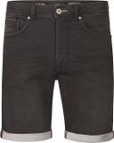Petrol Industries Heren Denim Short - Slim Fit - Stretch - Korte Broek - Elastische Tailleband - Spijkerbroek - Herenkleding - Zwart - Maat XL