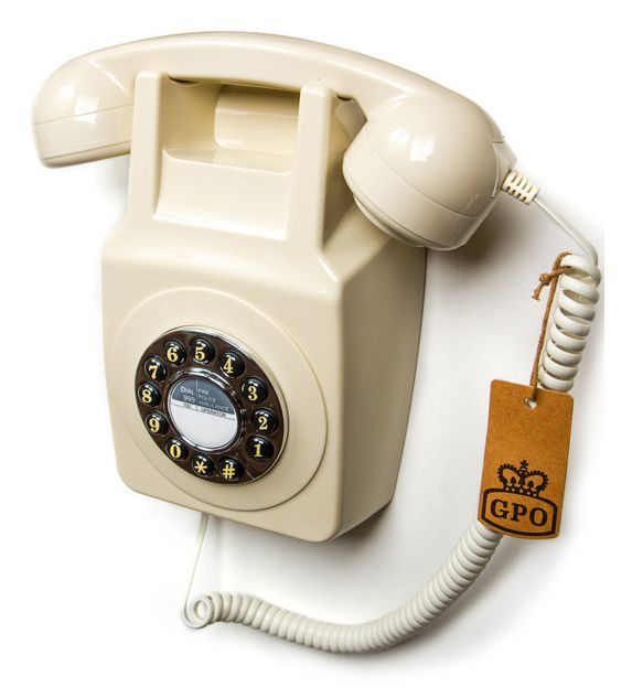 GPO 746WALLPUSHIVO - Retro Wall Phone - Ivory