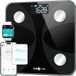 RunSTAR weegschaal personen pour poids et masse graisseuse, haute précision avec grand écran, balance connectée avec application, 13 données corporelles, poids, max. 180 kg, noir