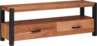 vidaXL TV Kast met lade Bruin 110 x 30 x 40 cm Massief acaciahout