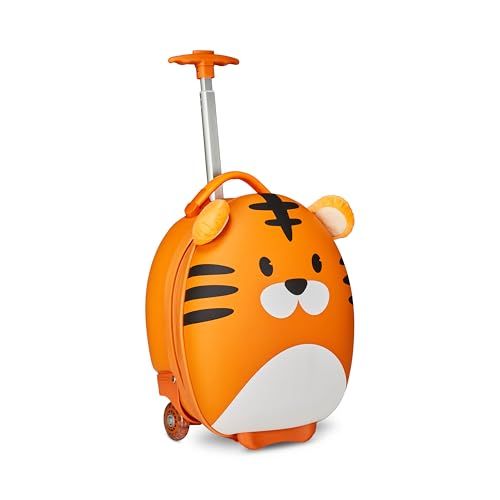 SJ GANG STYLE JAM GANG Harde trolley voor kinderen, fancy dieren, oranje, motief: leeuw, school en vrije tijd, Oranje, Eén maat, modern