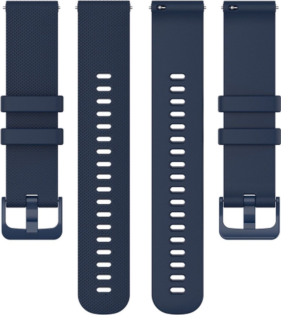 Intercella Siliconen bandje - geschikt voor Garmin Vivoactive 4 en Venu 2 - donkerblauw
