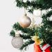 Unyqoos® Set van 30 onbreekbare Christbaumkugeln, 3 cm – Gold & Weiß, Kunststoff, Mix van glänzend, Matt und Glitzer, inklusive Weihnachtsstern