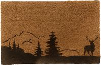 Merkloos Relaxdays Deurmat kokos - 80x50 cm - hert - antislip