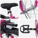 vidaXL Kinderfiets 18 Inch Roze Zwart