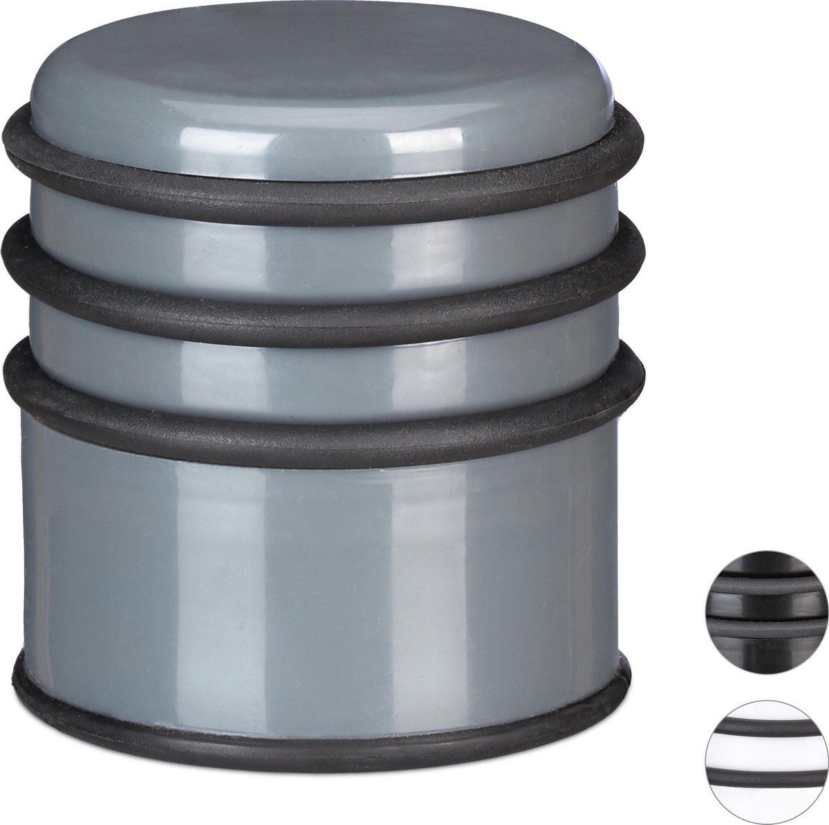 Relaxdays deurstop - deurstopper - rubberen ring - deurbuffer - zwaar - kunststof