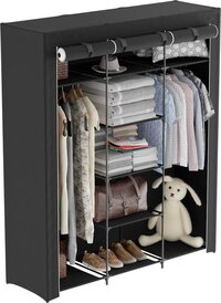 Avalo Kledingkast Stof Opvouwbaar XXL - 150x45x175 CM - Zwart